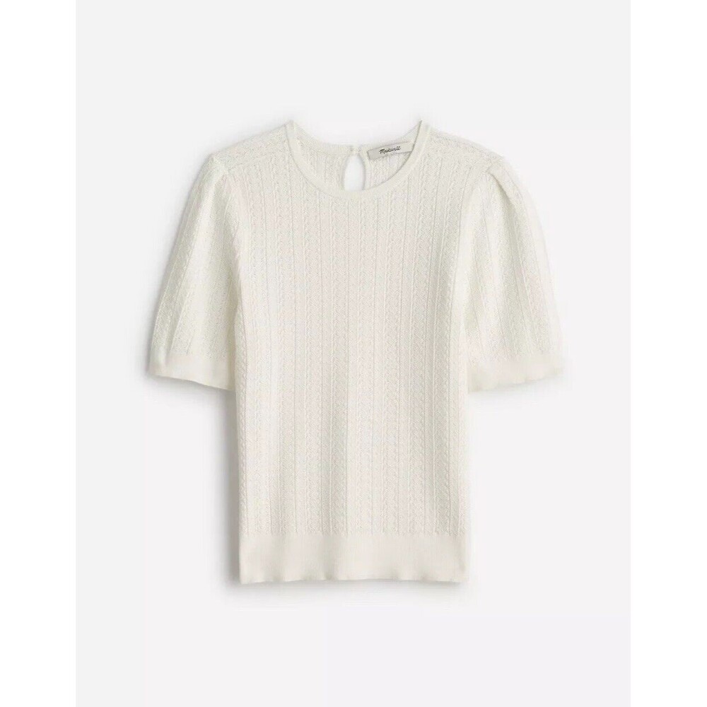 Madewell The Signature Open-Knit Crewneck Sweater Tee NWT Size XS